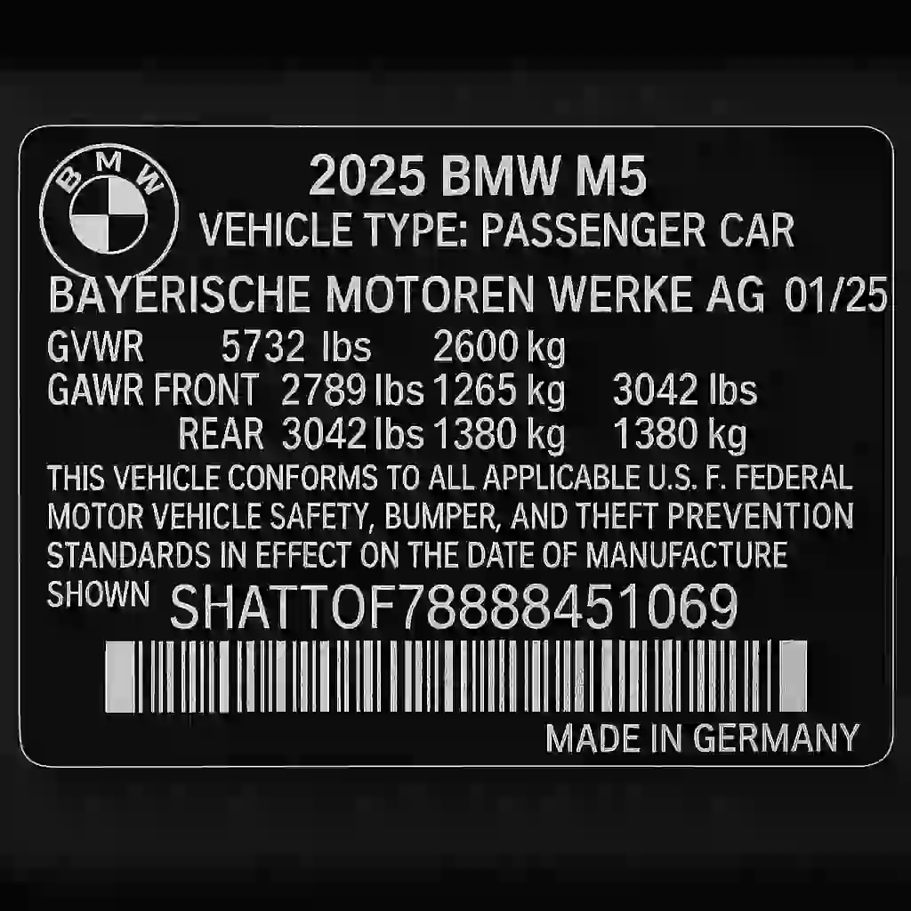 Оформить шильдик, VIN